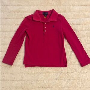 Polo by Ralph Lauren Girls Pink Long Sleeve Shirt